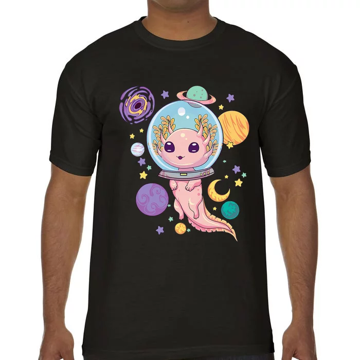 Space Axolotl Kawaii Pastel Goth Anime Aesthetic Nu Goth Comfort Colors T-Shirt