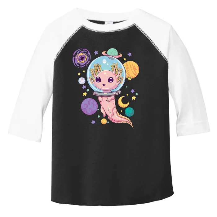 Space Axolotl Kawaii Pastel Goth Anime Aesthetic Nu Goth Toddler Fine Jersey T-Shirt