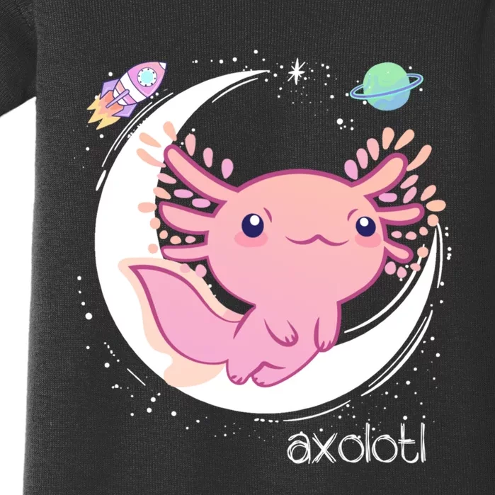 Space Axolotl Kawaii Pastel Goth | Japan Anime Comic Baby Bodysuit