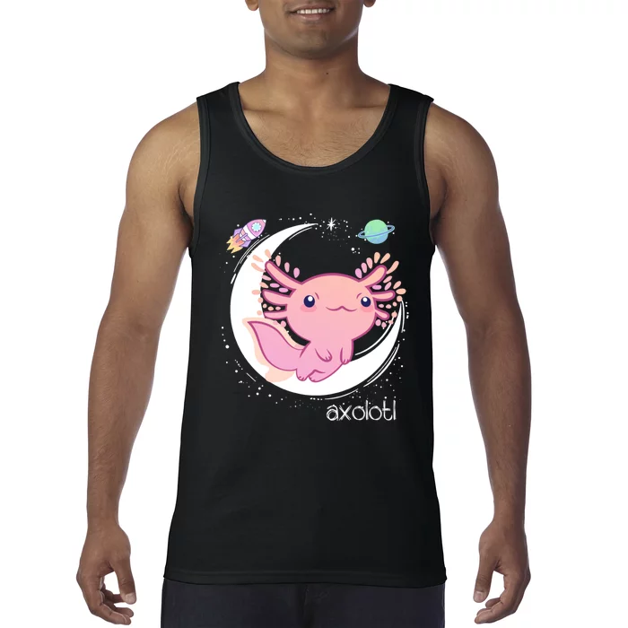 Space Axolotl Kawaii Pastel Goth | Japan Anime Comic Tank Top