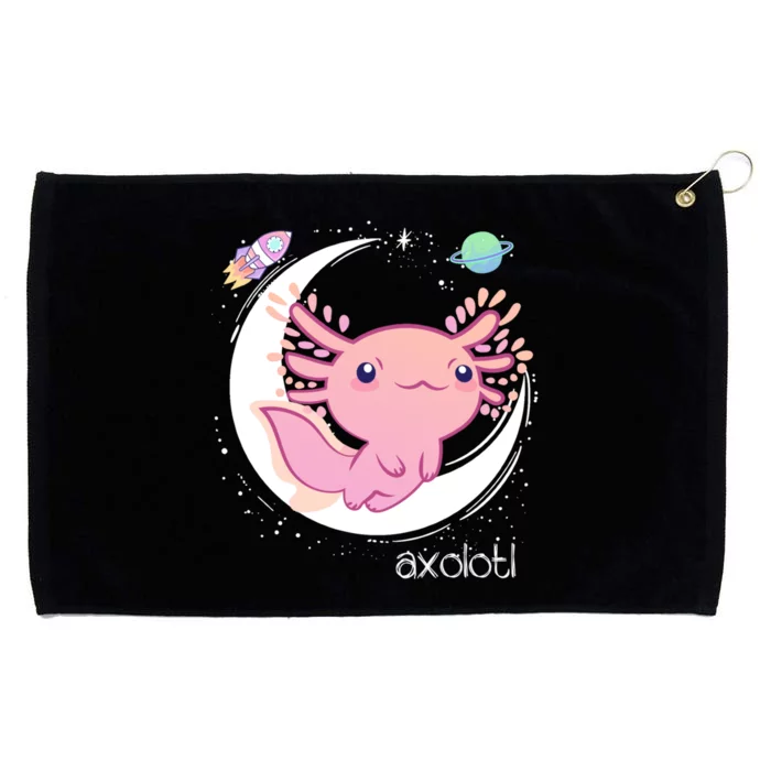 Space Axolotl Kawaii Pastel Goth | Japan Anime Comic Grommeted Golf Towel