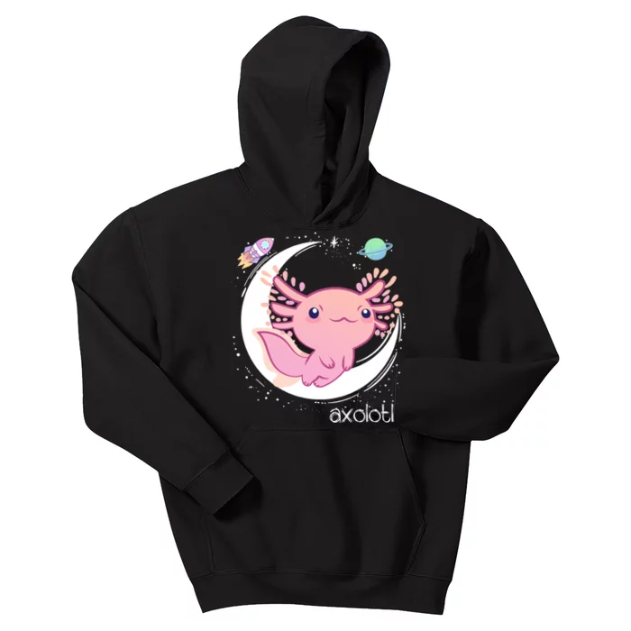 Space Axolotl Kawaii Pastel Goth | Japan Anime Comic Kids Hoodie