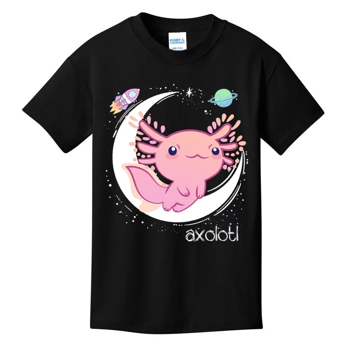 Space Axolotl Kawaii Pastel Goth | Japan Anime Comic Kids T-Shirt