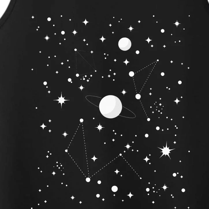 Stargazing Astronomy Lover Astrological Constellations Performance Tank