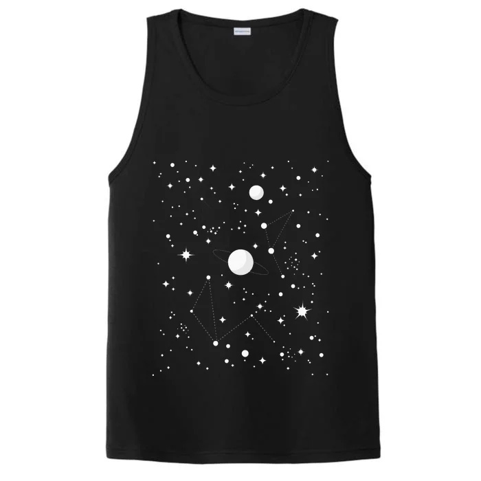 Stargazing Astronomy Lover Astrological Constellations Performance Tank