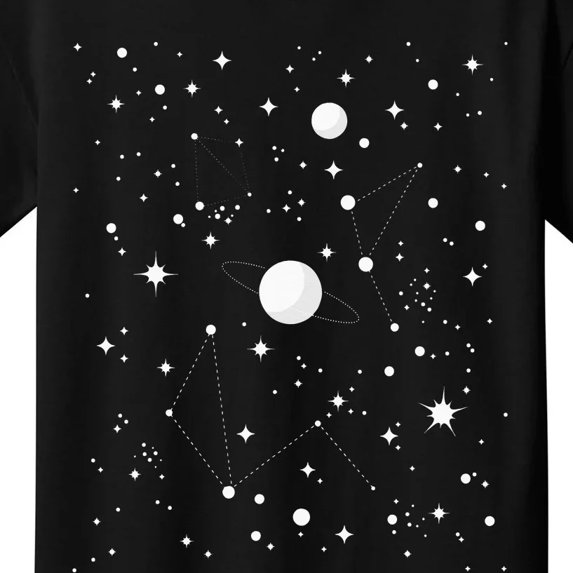 Stargazing Astronomy Lover Astrological Constellations Kids T-Shirt