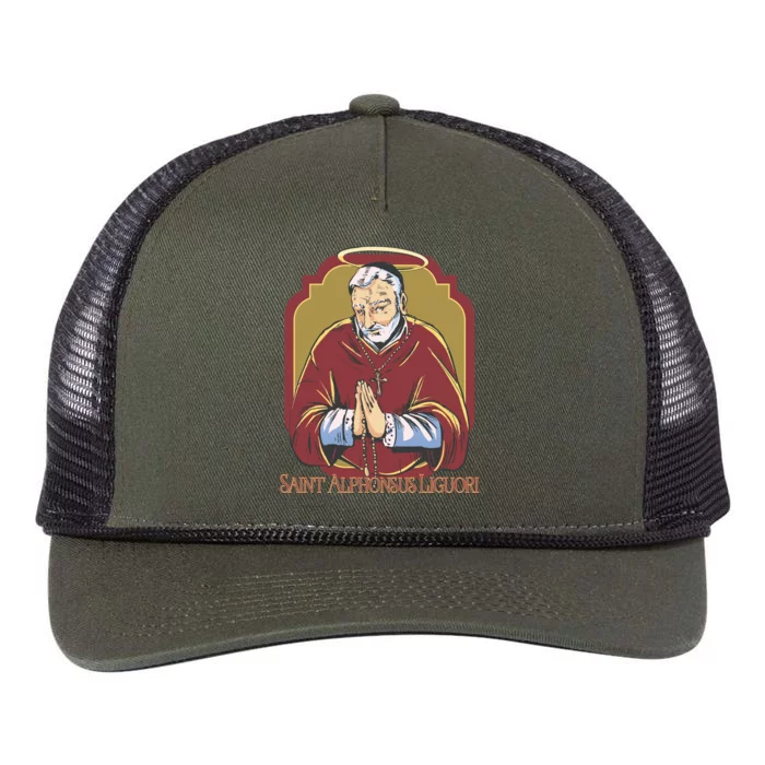 St Alphonsus Liguori Catholic Patron Saint Of Lawyers Funny Gift Retro Rope Trucker Hat Cap