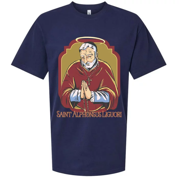 St Alphonsus Liguori Catholic Patron Saint Of Lawyers Funny Gift Sueded Cloud Jersey T-Shirt