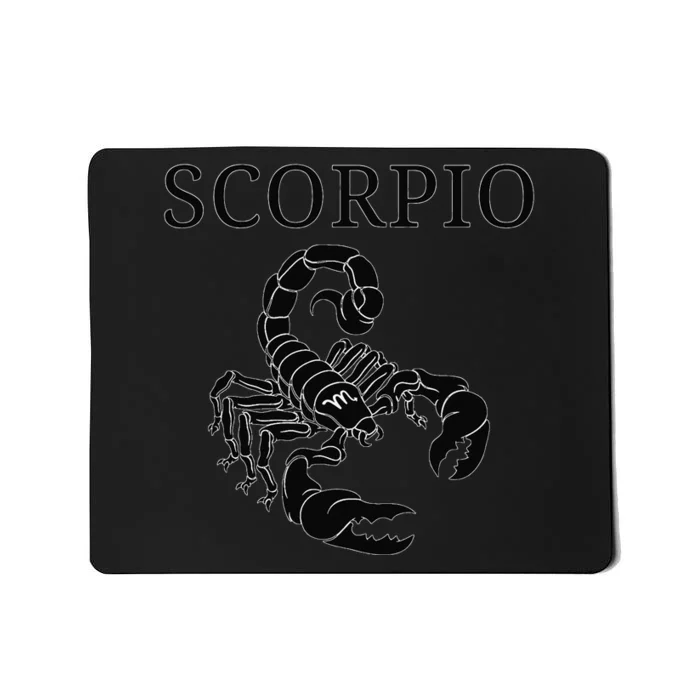 Scorpio Astrology Large Scorpion Zodiac Sign & Scorpio Name Mousepad