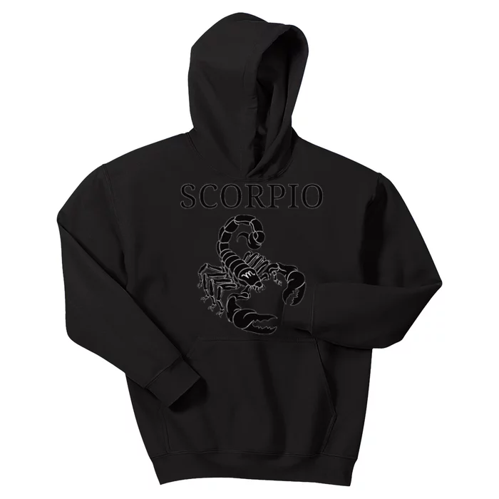 Scorpio Astrology Large Scorpion Zodiac Sign & Scorpio Name Kids Hoodie