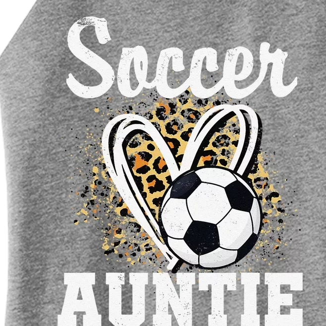 Soccer Auntie Leopard Heart Women’s Perfect Tri Rocker Tank