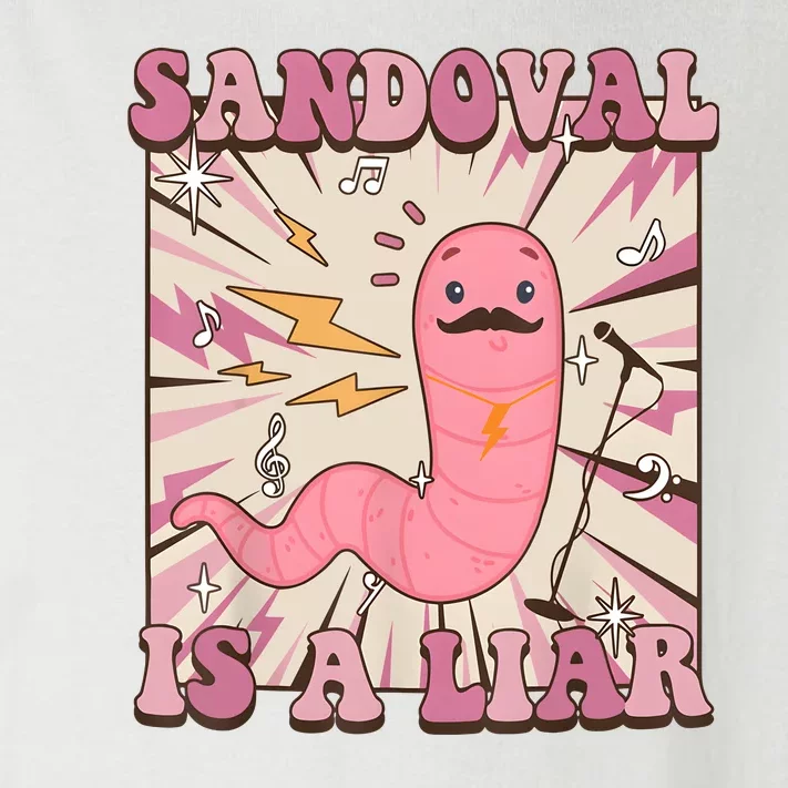 Sandovals A Liar Worm With A Mustache Toddler Long Sleeve Shirt