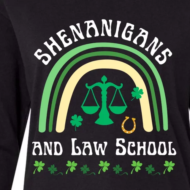 Shenanigans And Law School St Patrick's Day Lawyer Attorney Gift Womens Cotton Relaxed Long Sleeve T-Shirt