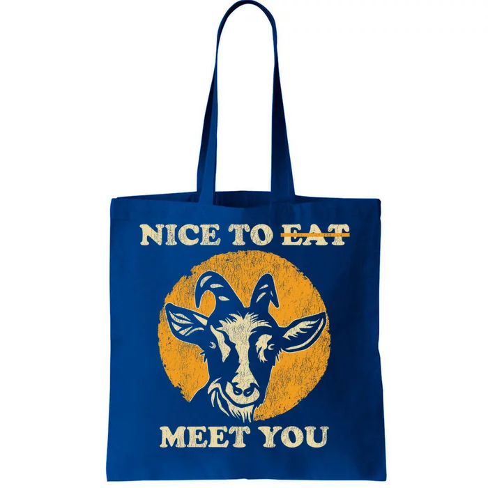 Support Animal Liberation Rights Vegan Distressed Goat Art Cool Gift Tote Bag