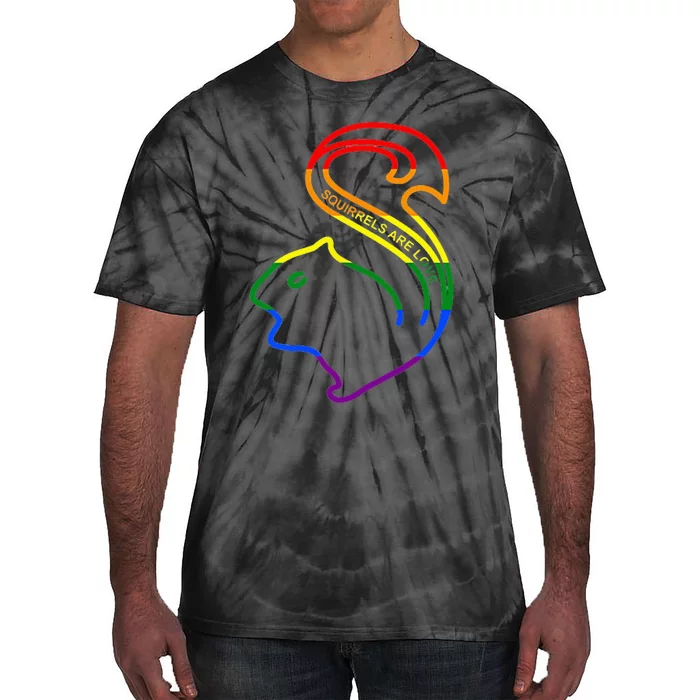 Squirrels Are Love LGBT Rainbow Pride Tie-Dye T-Shirt