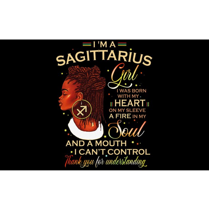 Sagittarius Afro Locs Zodiac Signs Birthday Gift Bumper Sticker