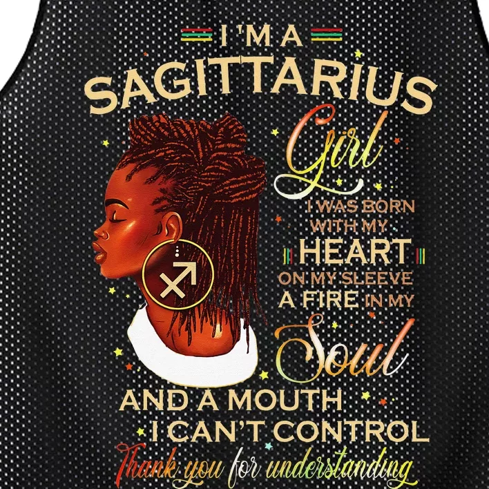 Sagittarius Afro Locs Zodiac Signs Birthday Gift Mesh Reversible Basketball Jersey Tank