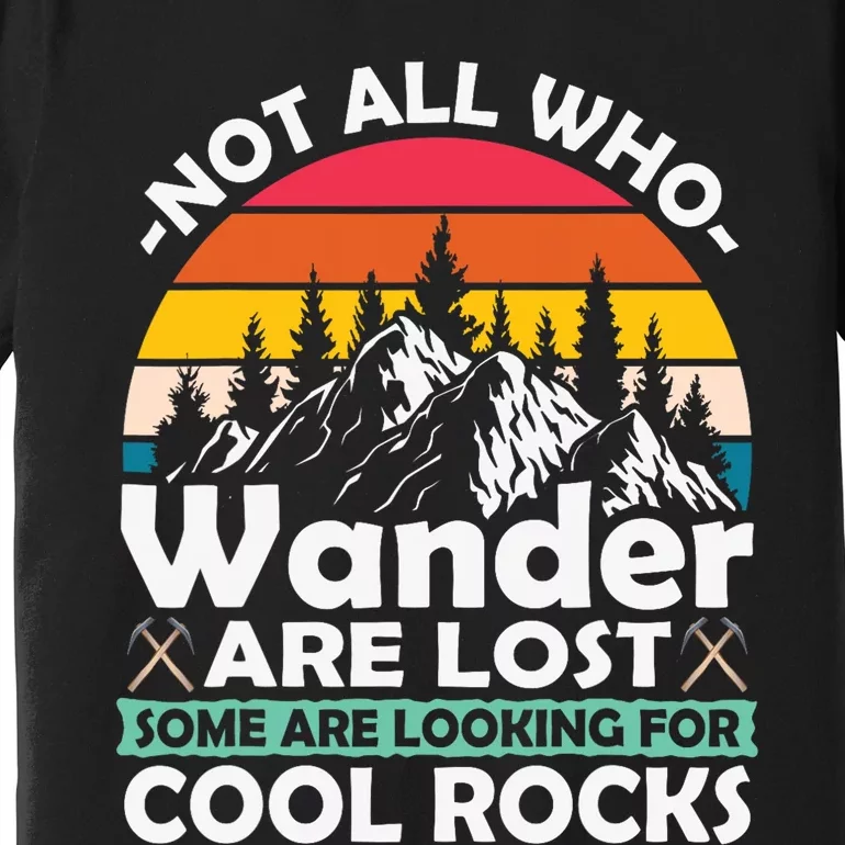 Some Are Looking For Cool Rocks Geologist Geode Hunter Pun Premium T-Shirt