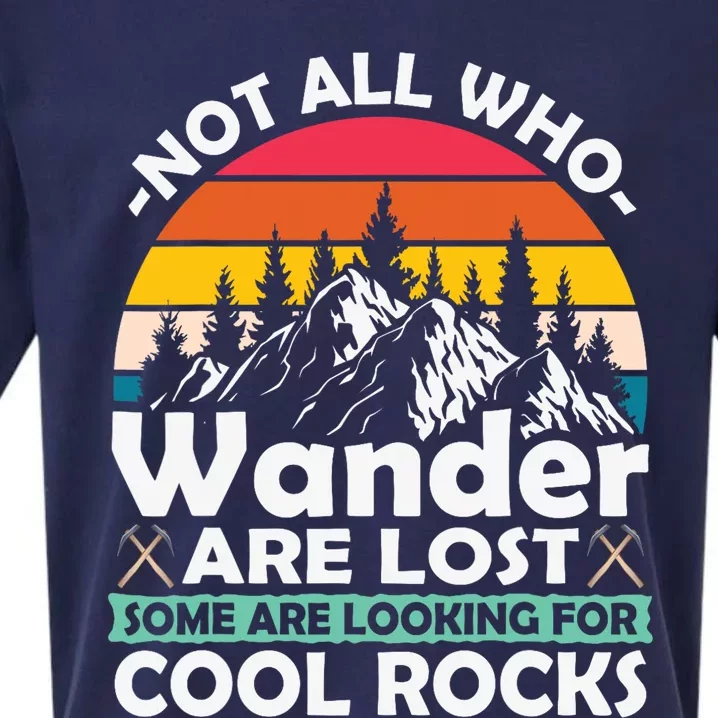 Some Are Looking For Cool Rocks Geologist Geode Hunter Pun Sueded Cloud Jersey T-Shirt