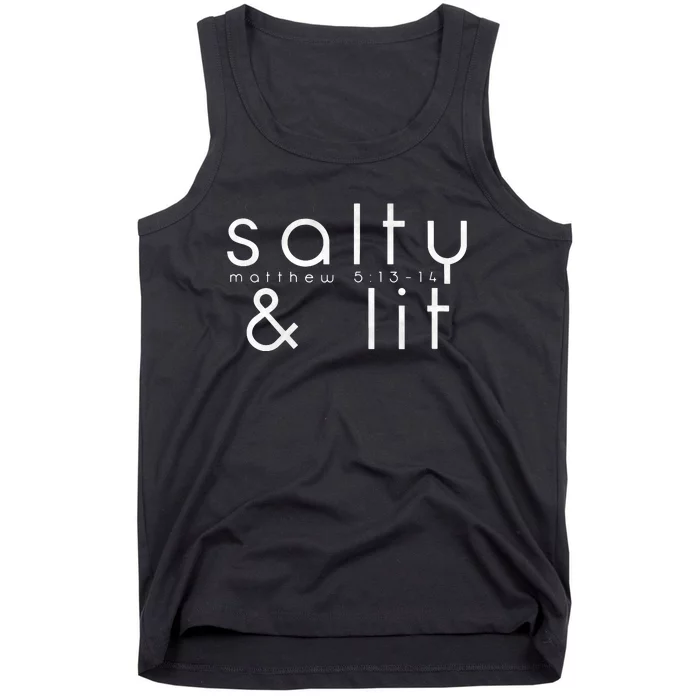 Salty And Lit Matthew 51314 Funny Christian Tank Top