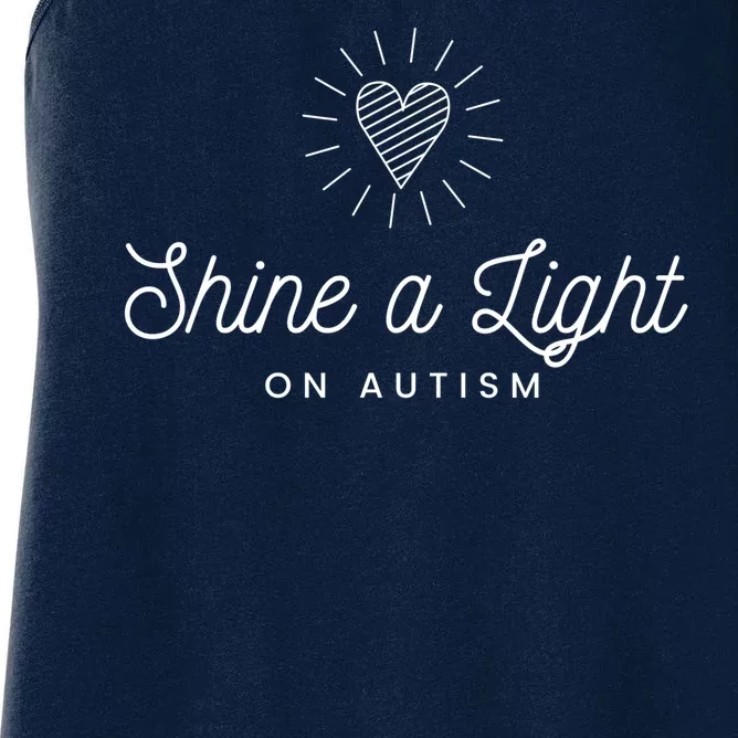 Shine A Light On Autism Heart Women's Racerback Tank