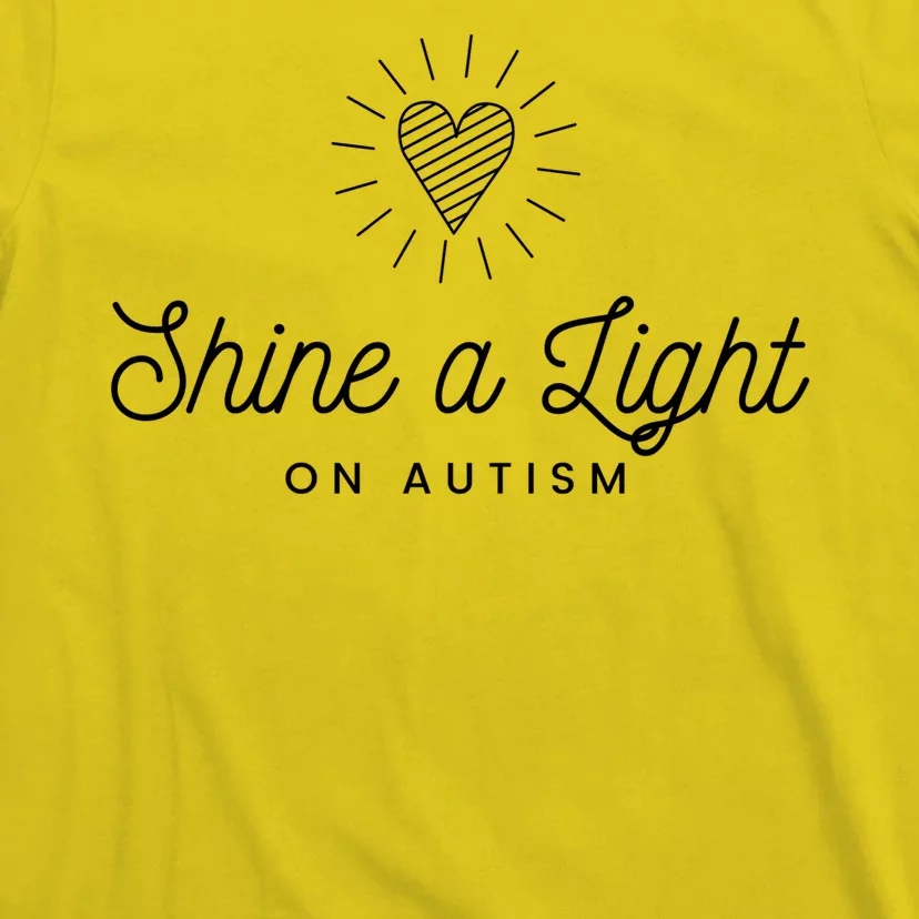 Shine A Light On Autism Heart T-Shirt