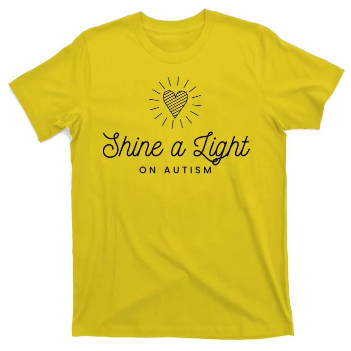 Shine A Light On Autism Heart T-Shirt