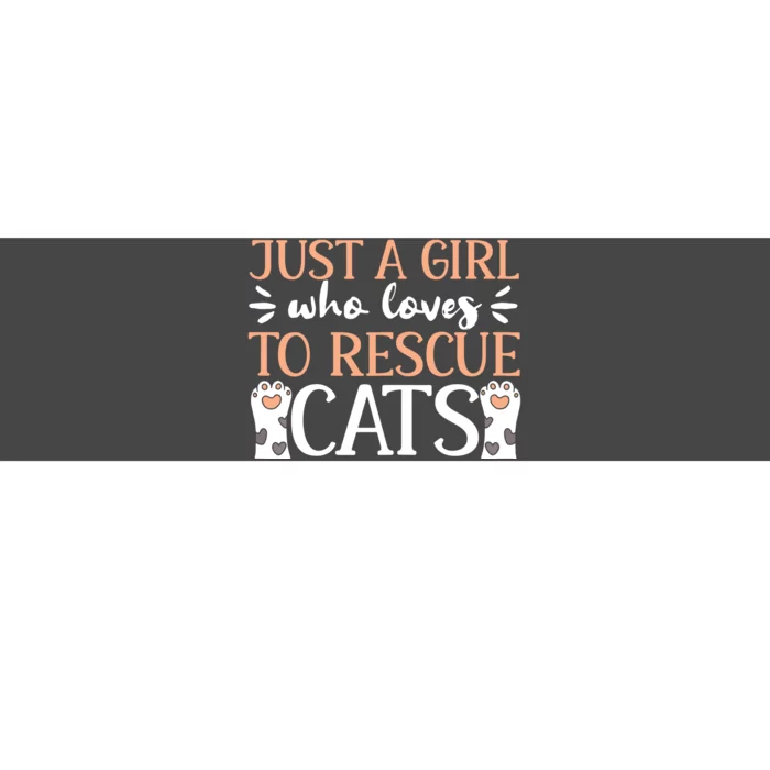 Shelter Animal Love Just A Girl Who Loves To Rescue Cats Bumper Sticker