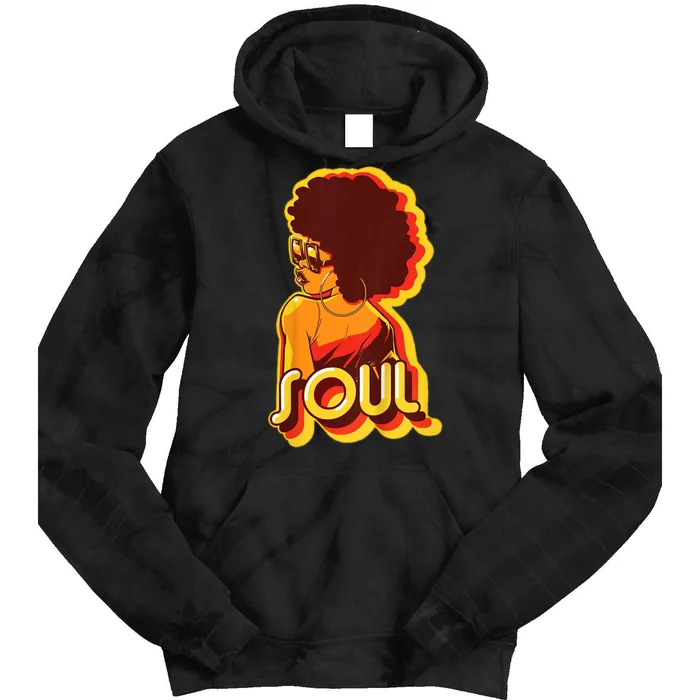 Soul Afro Lady Retro 80s Music Tie Dye Hoodie