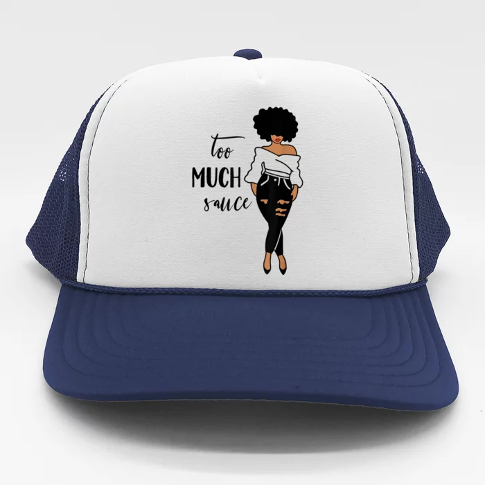 Sauce Afro Lady Jeans Heels Thick Trucker Hat