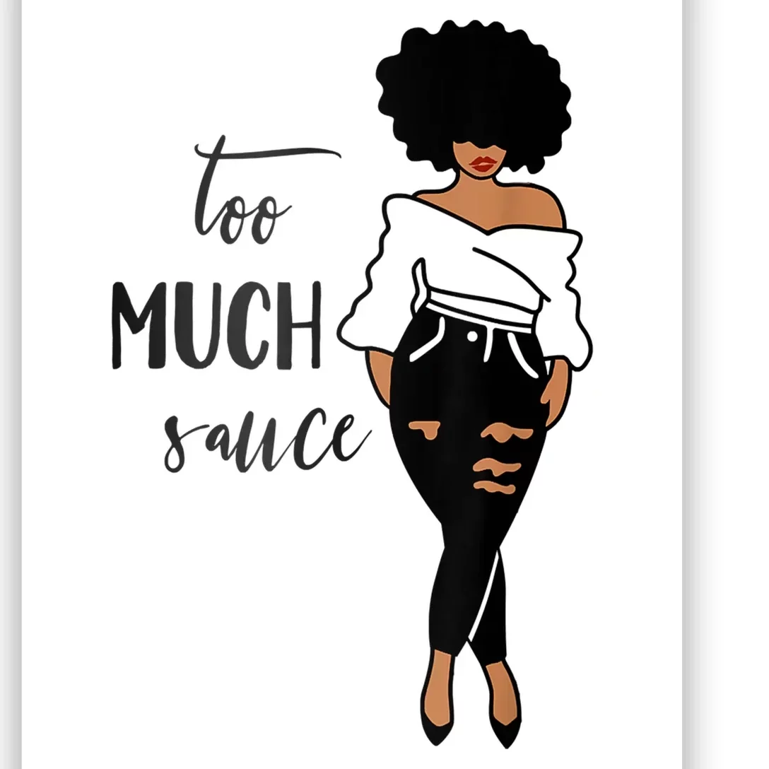 Sauce Afro Lady Jeans Heels Thick Poster