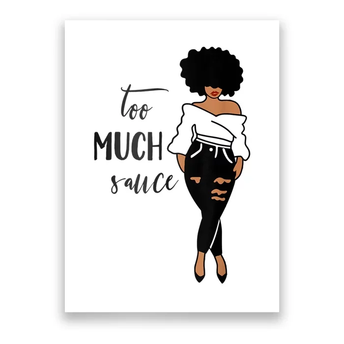 Sauce Afro Lady Jeans Heels Thick Poster