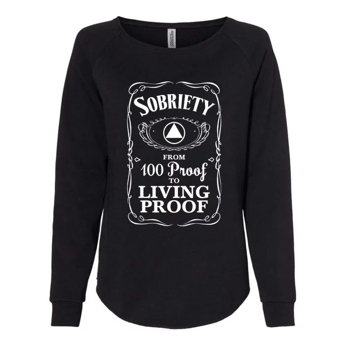 Sobriety Anniversary Living Proof NA AA Recovery Womens California Wash Sweatshirt