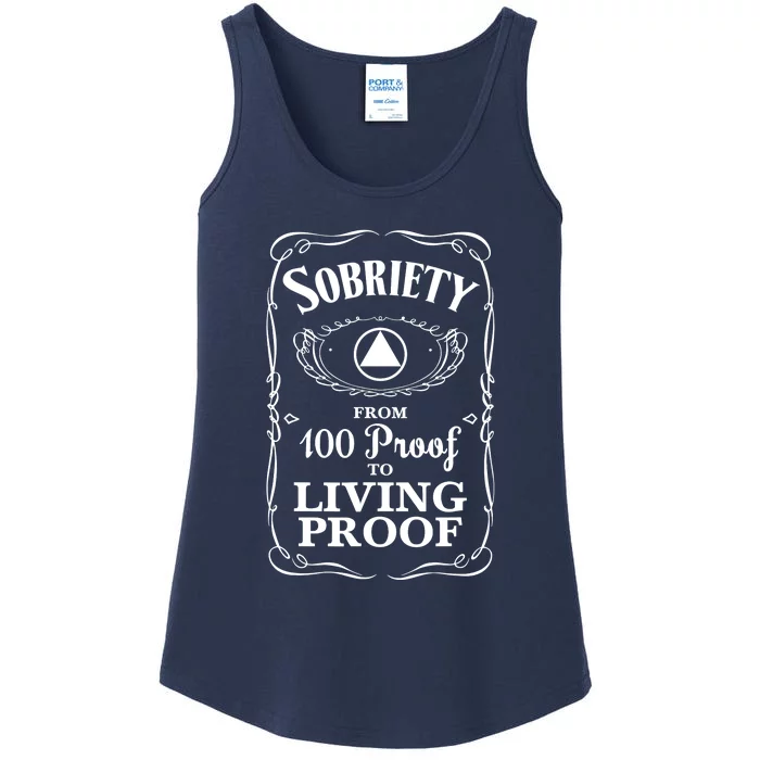 Sobriety Anniversary Living Proof NA AA Recovery Ladies Essential Tank