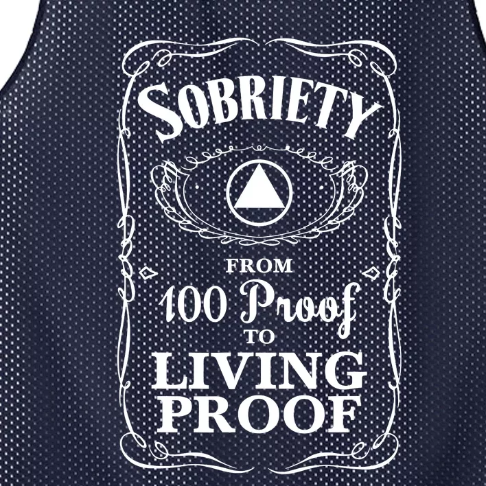 Sobriety Anniversary Living Proof NA AA Recovery Mesh Reversible Basketball Jersey Tank