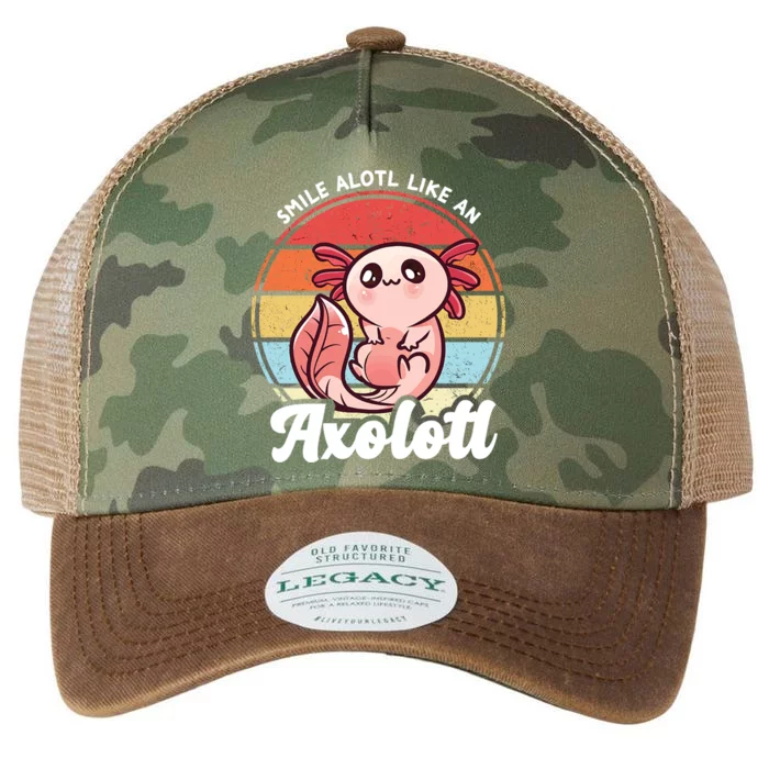 Smile A Lot Like An Axolotl Legacy Tie Dye Trucker Hat