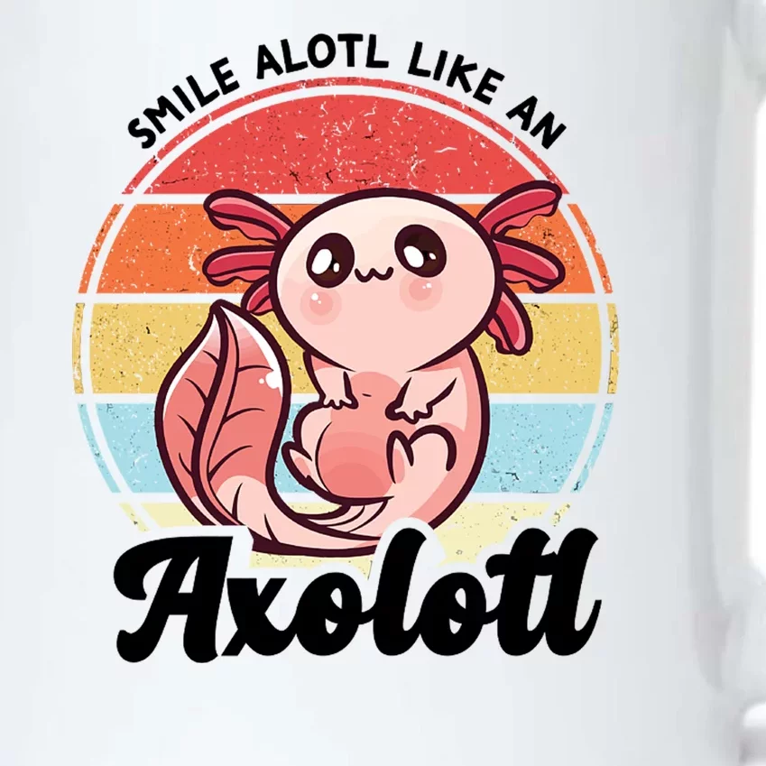 Smile A Lot Like An Axolotl Black Color Changing Mug