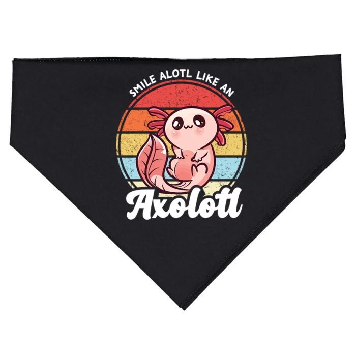 Smile A Lot Like An Axolotl USA-Made Doggie Bandana