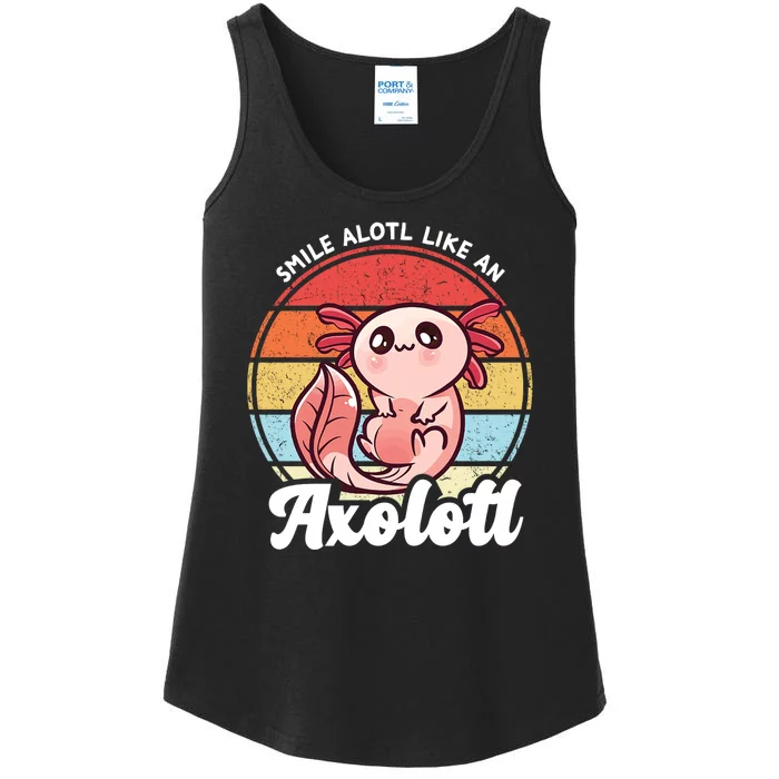 Smile A Lot Like An Axolotl Ladies Essential Tank