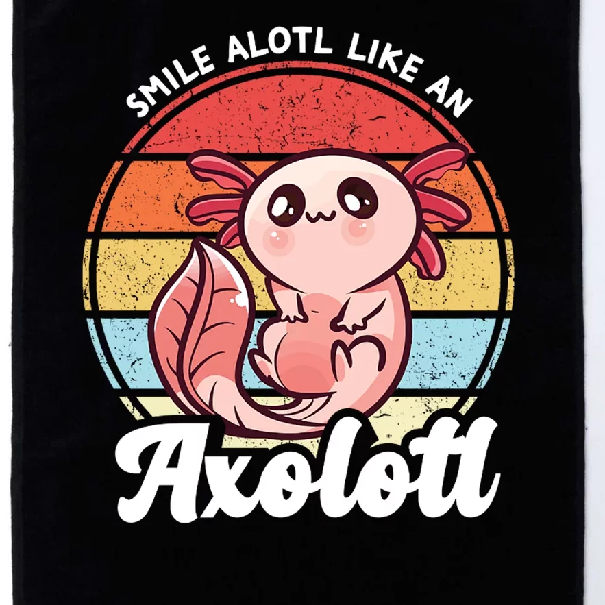 Smile A Lot Like An Axolotl Platinum Collection Golf Towel