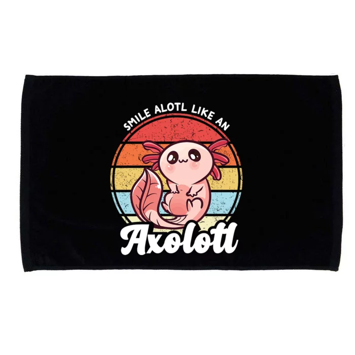 Smile A Lot Like An Axolotl Microfiber Hand Towel