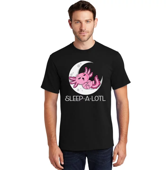 SLEEP A LOTL Sleeping Axolotl Pyjamas Funny Tall T-Shirt