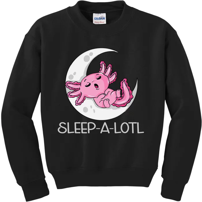 SLEEP A LOTL Sleeping Axolotl Pyjamas Funny Kids Sweatshirt