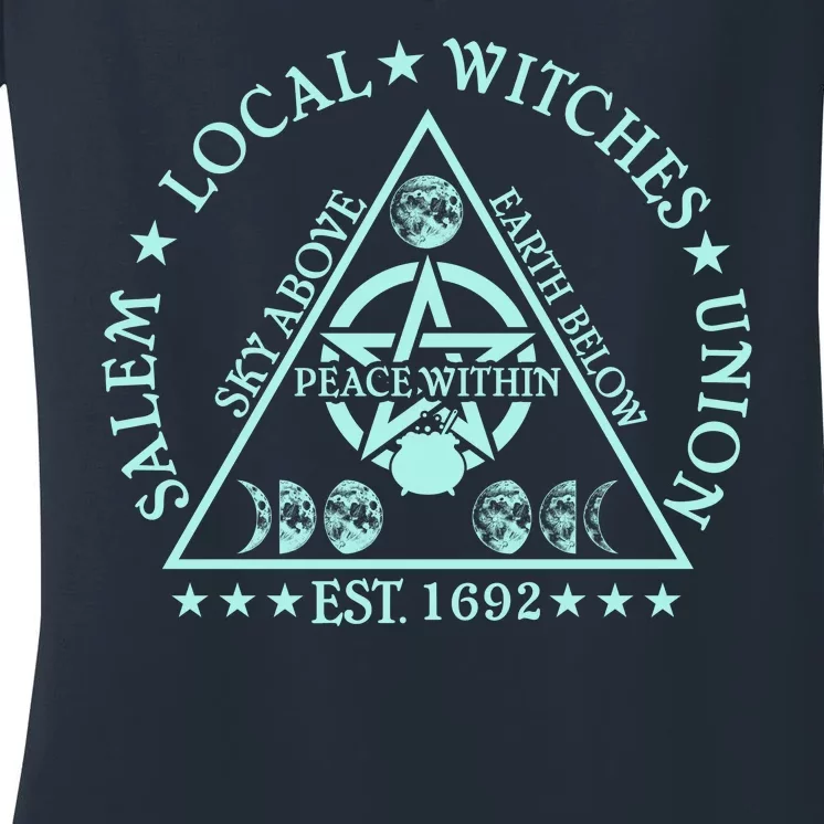 Salem Local Witches Women's V-Neck T-Shirt