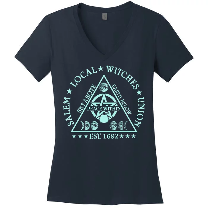 Salem Local Witches Women's V-Neck T-Shirt