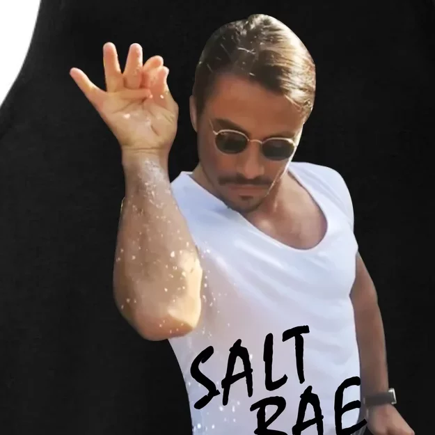 Salt Bae Funny Photo Meme Ladies Tri-Blend Wicking Tank