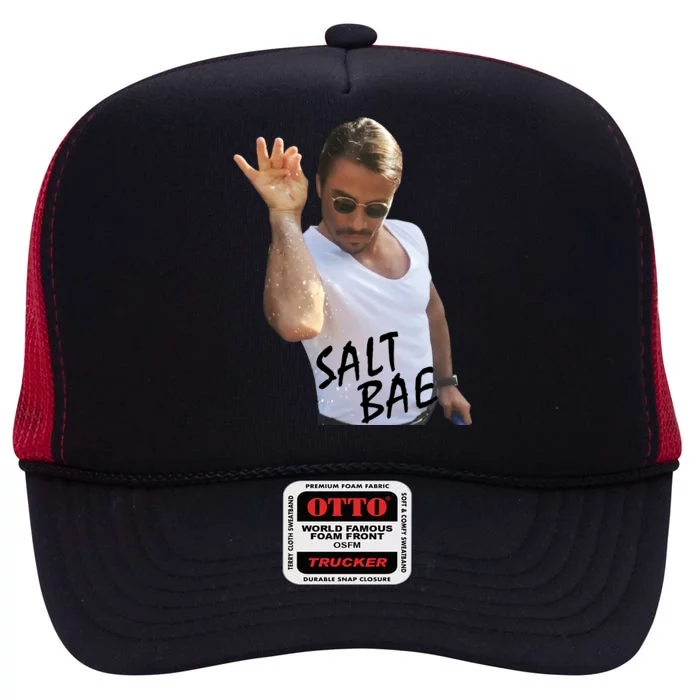 Salt Bae Funny Photo Meme High Crown Mesh Trucker Hat