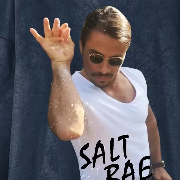 Salt Bae Funny Photo Meme Hooded Wearable Blanket