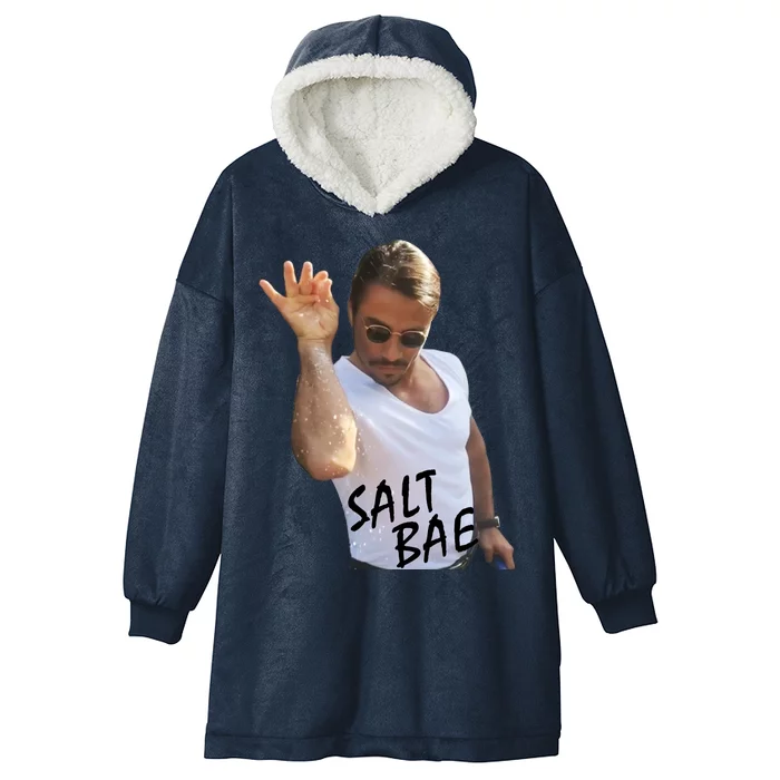 Salt Bae Funny Photo Meme Hooded Wearable Blanket