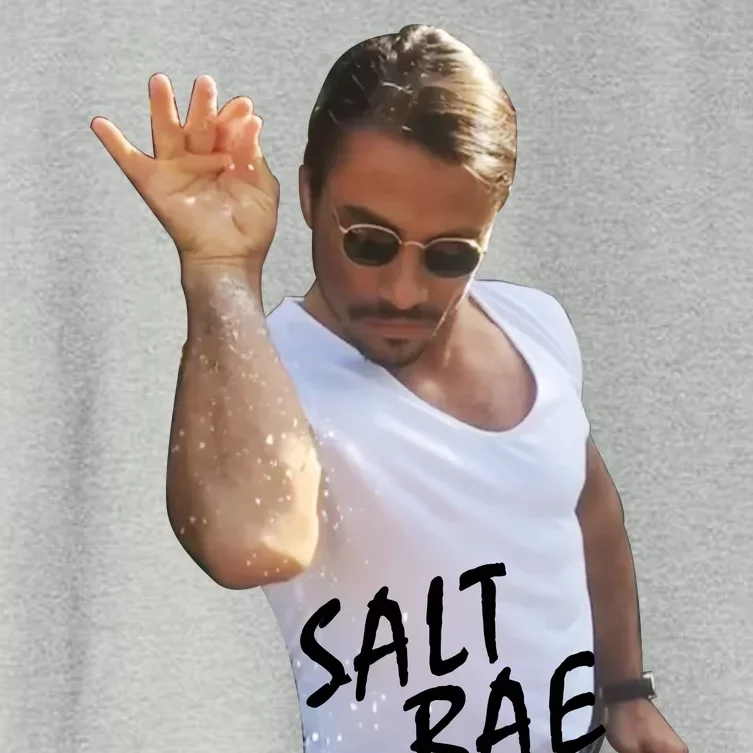 Salt Bae Funny Photo Meme Women's Crop Top Tee